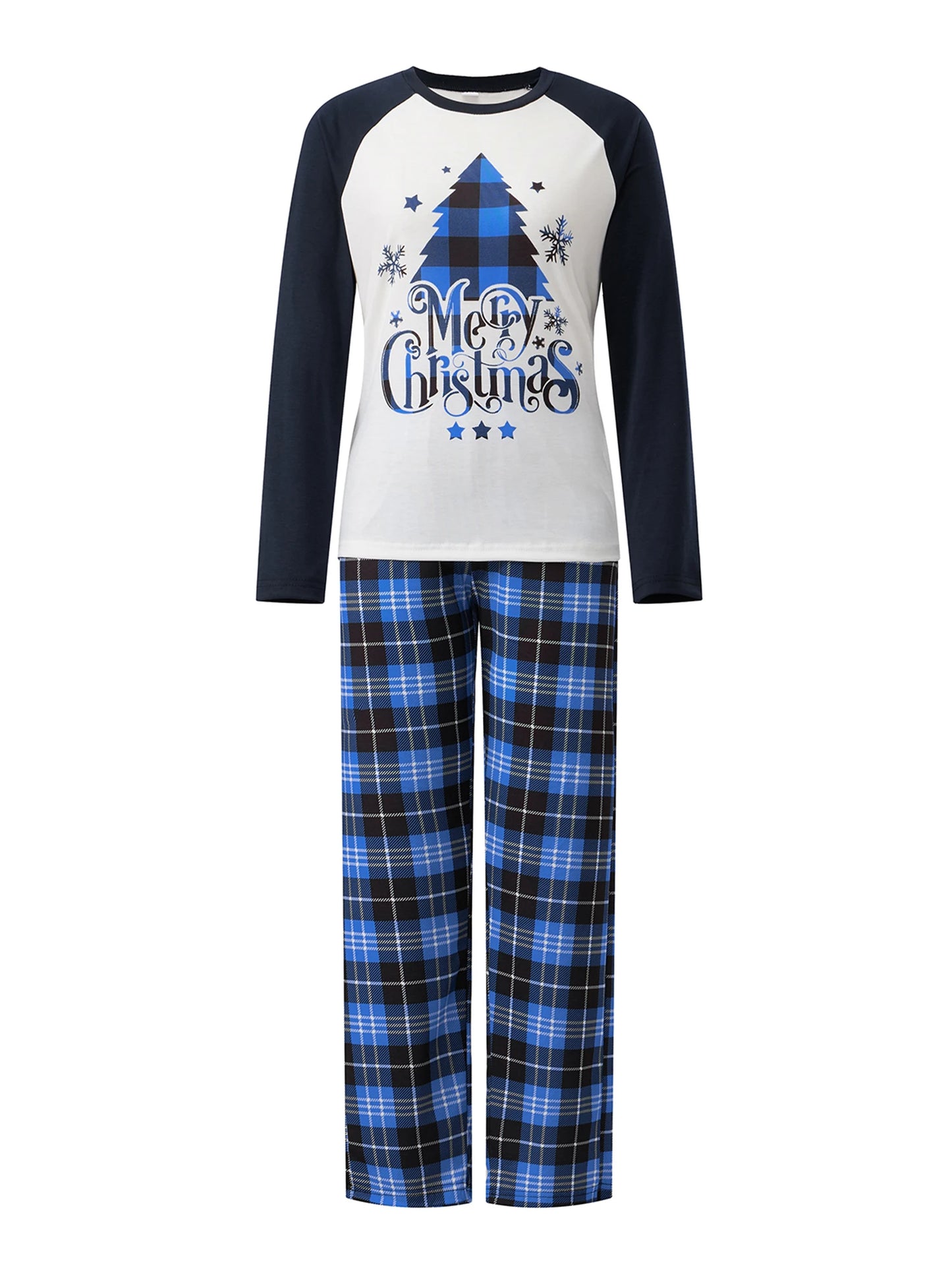 Festive Family Matching Pajamas Set with Reindeer Print and Cozy Plaid Patterns for Christmas Celebrations