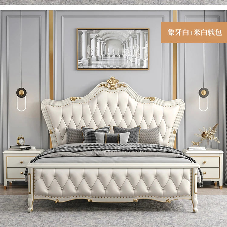 Space Saving Marriage Bed European Luxury Queen Size Double Bed Storage Multifunctional Cama De Casal Luxuosa Home Furniture