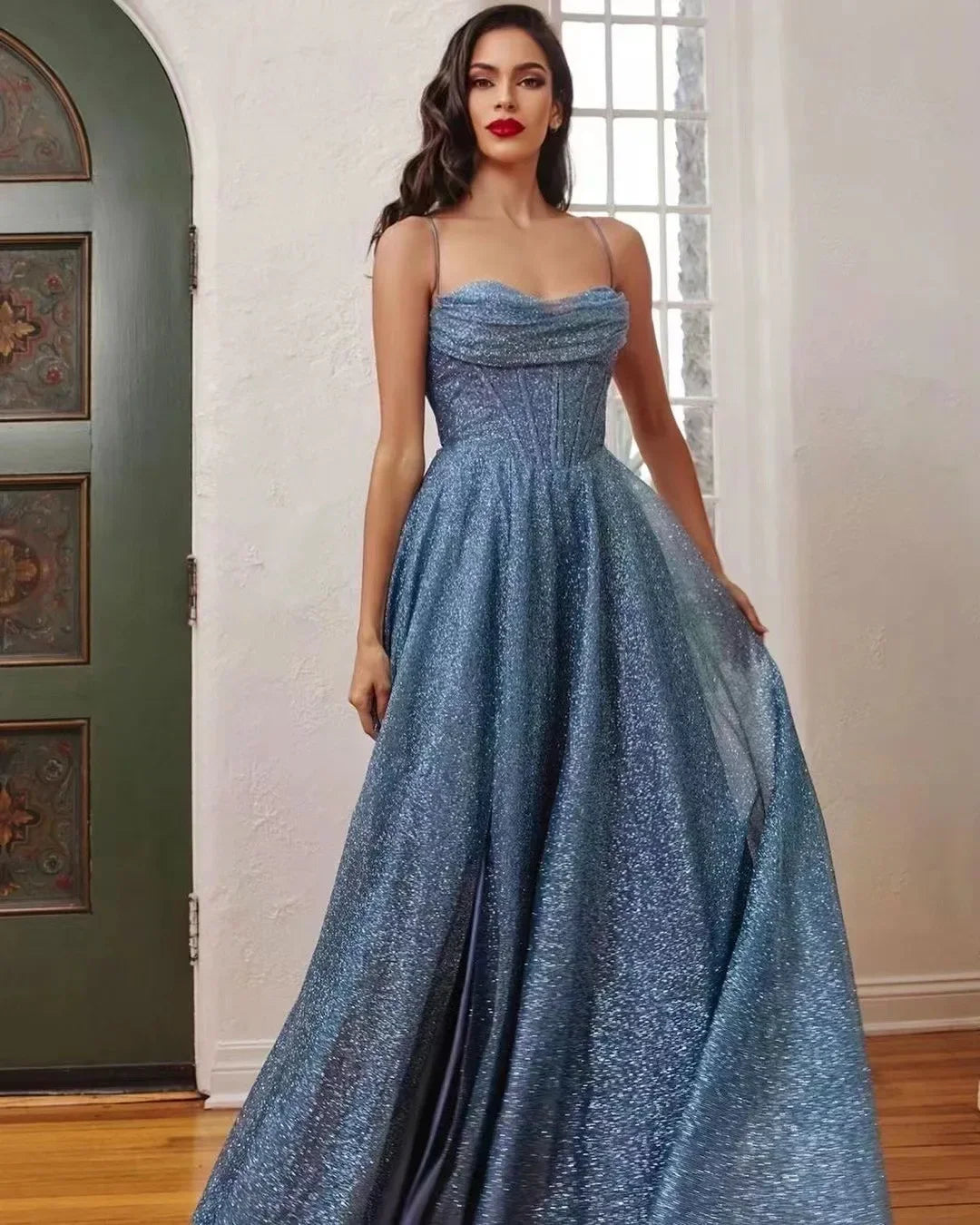 Women's Dresses Sleeveless Slash Neck Pullover Party Dress High Waist Sexy Wrapped Hip Dress Club Prom Sequins Maxi Floor Gowns