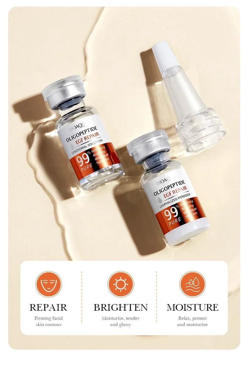 Facial  Serum Yeast Freeze-Dried Power Skin Care Set Shrink Pores Moisturizing Brighten Anti Aging Peptides Essence