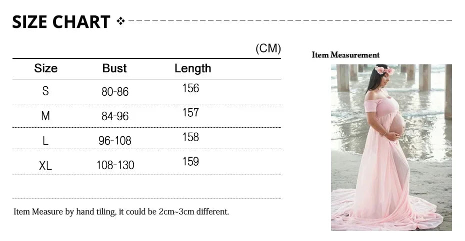 Maternity's Dresses for Photo Shoot Shoulder Less Solid  Photography Props Pregnancy Maxi Simple Dress