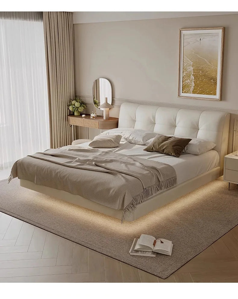 Genuine Leather Soft Bed Modern Design Bed Bett, Cama Fashion King/Queen Size Bedroom Furniture