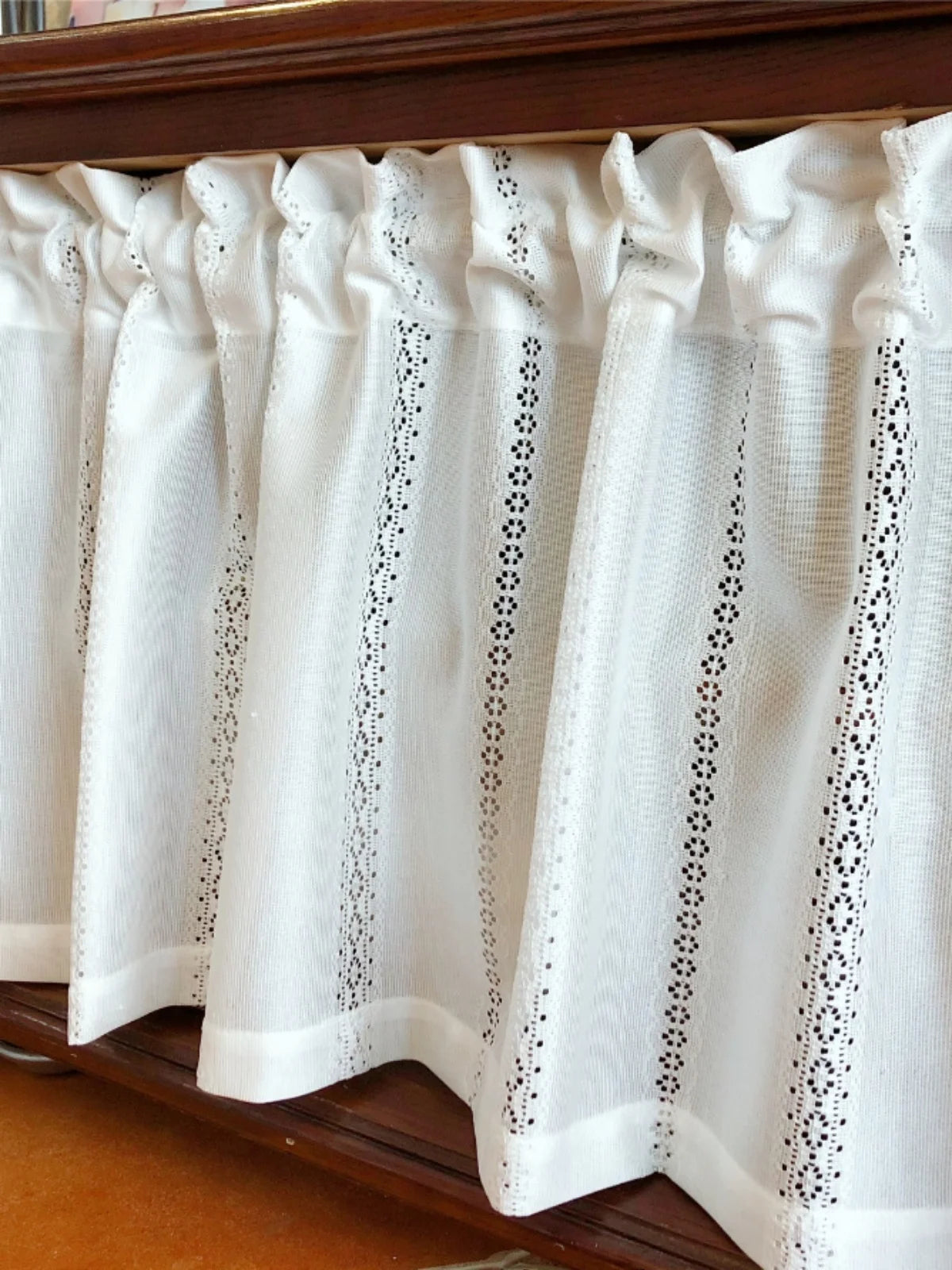 Modern Luxurious and Exquisite Window Curtains New Simple White Lace Short Curtain Partition Gauze Small Curtain Cabinet Curtain