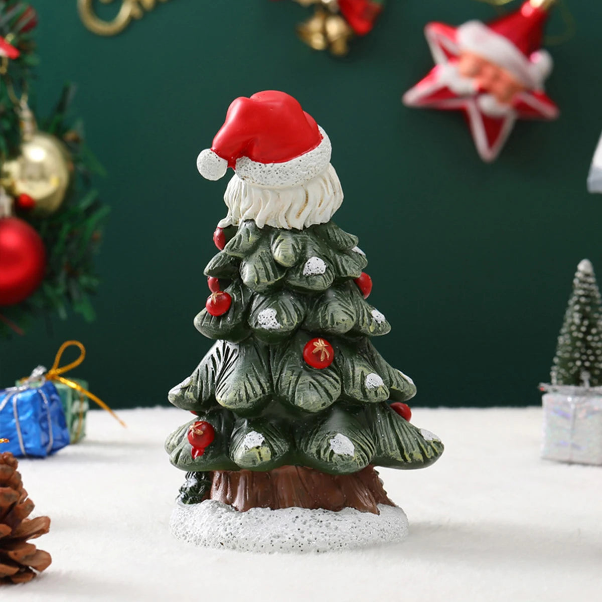 Christmas Tree Decor Resin Crafts Desktop Holiday Atmosphere Scene Decorations Christmas Gifts