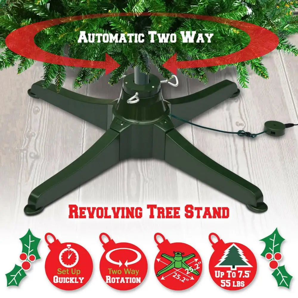 Christmas Tree Stand Electric 360 Degree Rotating Base Christmas Tree Rotating Stand New Year 2022 Christmas Tree Decoration