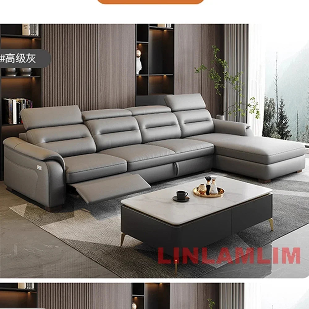 Linlamlim Multifunctional Convertible Sofa Bed With Eletric Recliner, Folding Sofa Cama With Power Reclining Seats & Storage Box