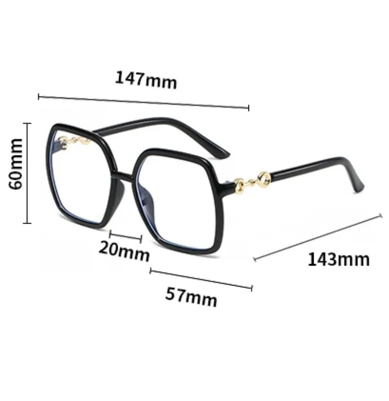 2023 Myopia Glasses for Women and Men New Oversized Square Eyeglasses -0 To -4.0 Fashion Reading Rectangle Eyewear