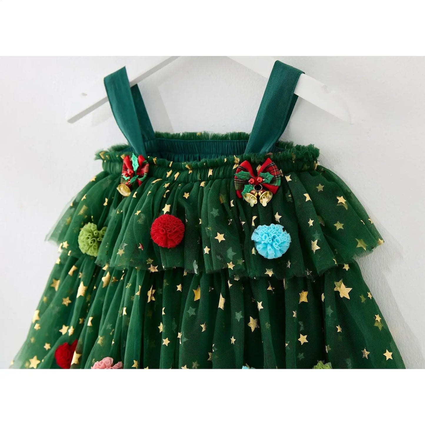 Christmas Dresses For Girls Fashion Girls Dress Glitter Clothes Tiered Outfit For Event Party Birthday Outdoor Activities Club