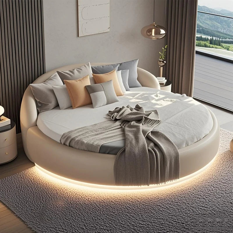 Headboard Japanese Bed Minimalist Upholstered Nightstands Modern Bed Sleeping Frame Camas De Matrimonio Dormitorio Furniture