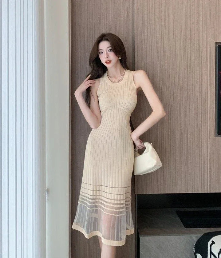 Dresses for Women Black SMidi Woman Dress Party Evening Night Club Prom Casual Youth G Fashion Summer 2024 Retro Sensual Sexy X
