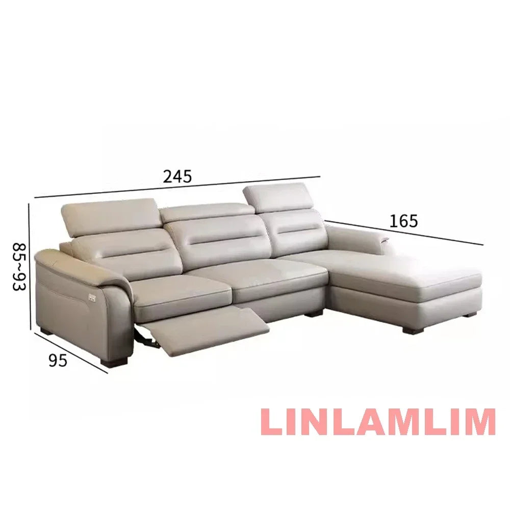 Linlamlim Multifunctional Convertible Sofa Bed With Eletric Recliner, Folding Sofa Cama With Power Reclining Seats & Storage Box