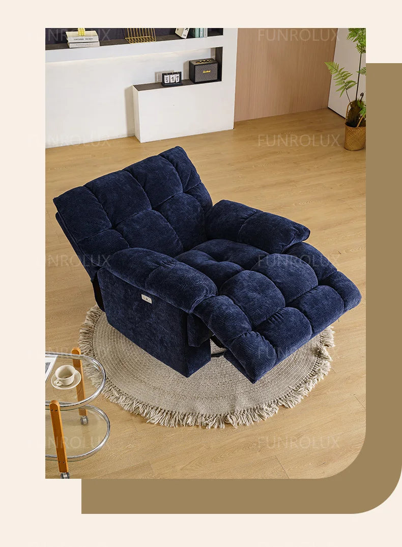 Modern Multifunctional Fabric Sofa Living Room Leisure Recliner Sofa Electric Sofa Hotel Club Leisure Recliner