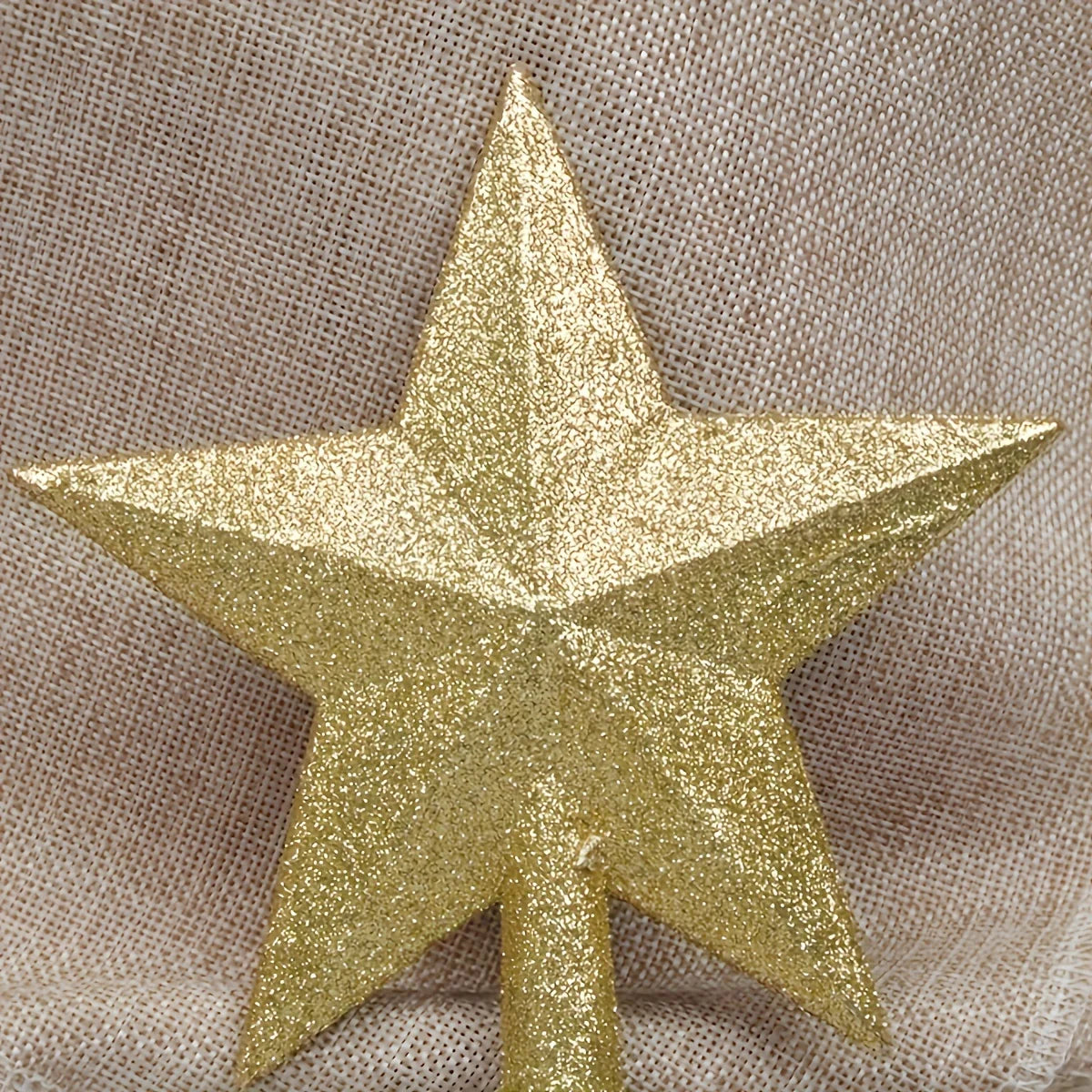 20cm Chrismas Star Tree Topper Glitter Golden Powder Merry Christmas Tree Decor Home Navidad Ornaments Five-pointed Star Decor