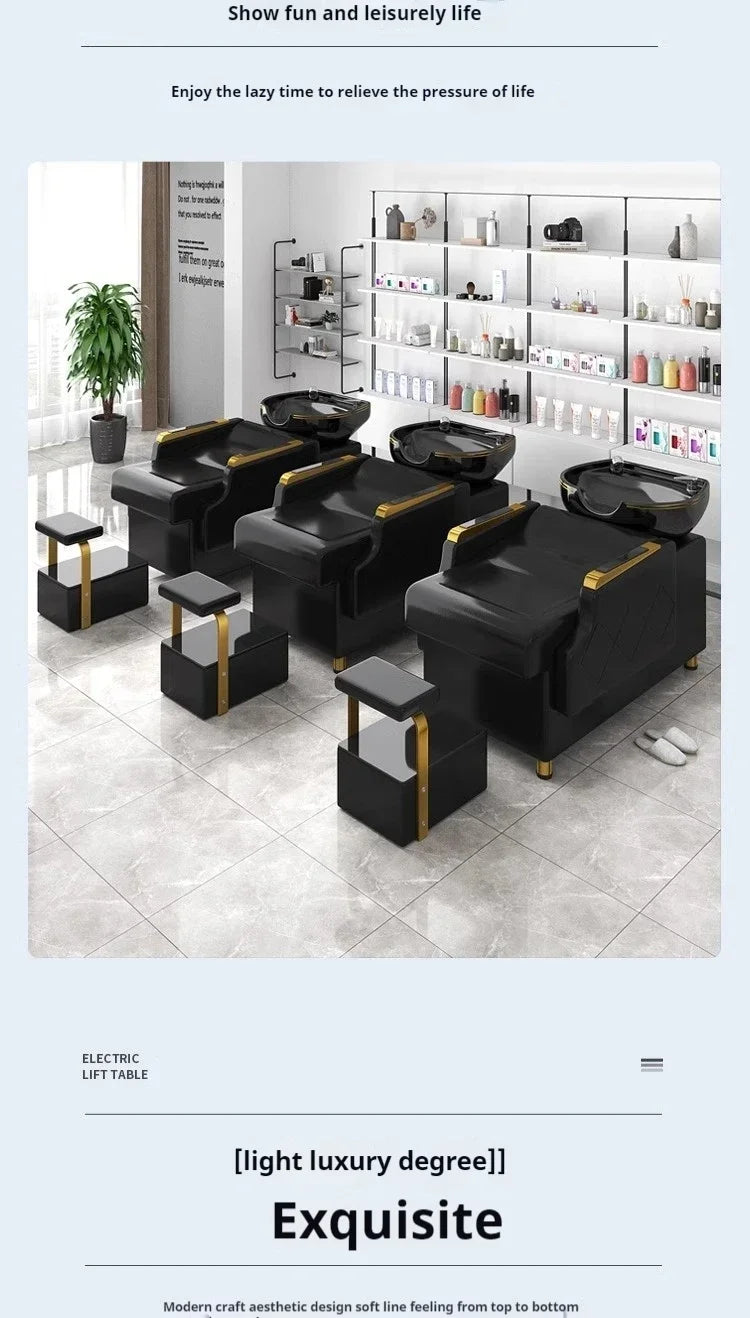 Simple Comfortable Shampoo Bed Modern Nordic Fashion Custom Shampoo Bed Delicacy Delicacy Cadeira De Barbearia Salon Furniture