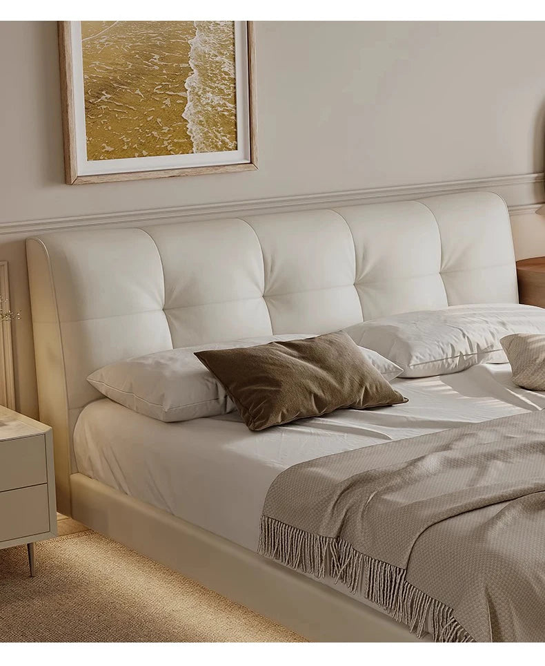 Genuine Leather Soft Bed Modern Design Bed Bett, Cama Fashion King/Queen Size Bedroom Furniture
