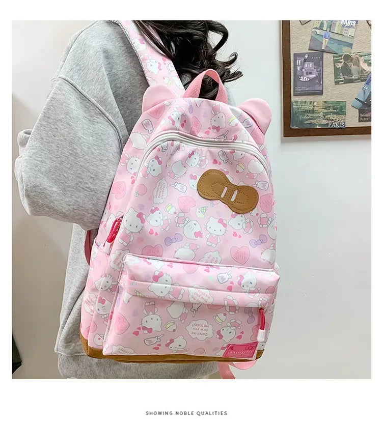 Sanrio Ins Style New Hellokitty Student Schoolbag Cute Hello Kitty Backpack Large Capacity Backpack