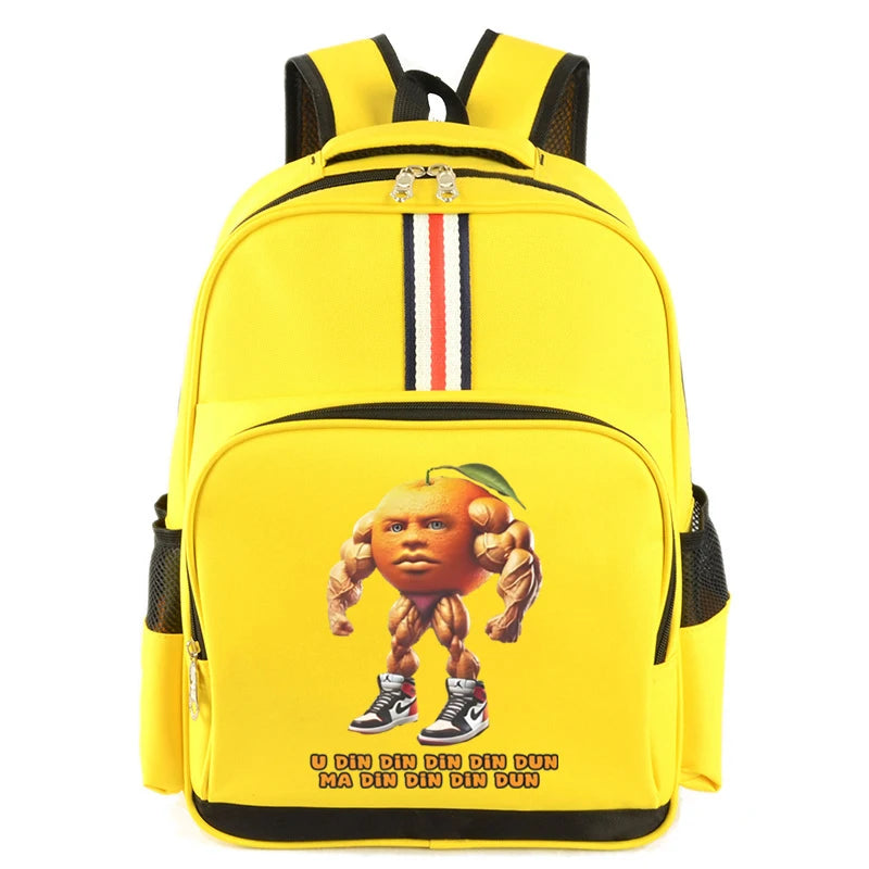 Italian Brainrot Backpack Students Animal Meme Schoolbag Large Capacity Cartoon Tung Tung Sahur School Bag for Boys Girls Gifts