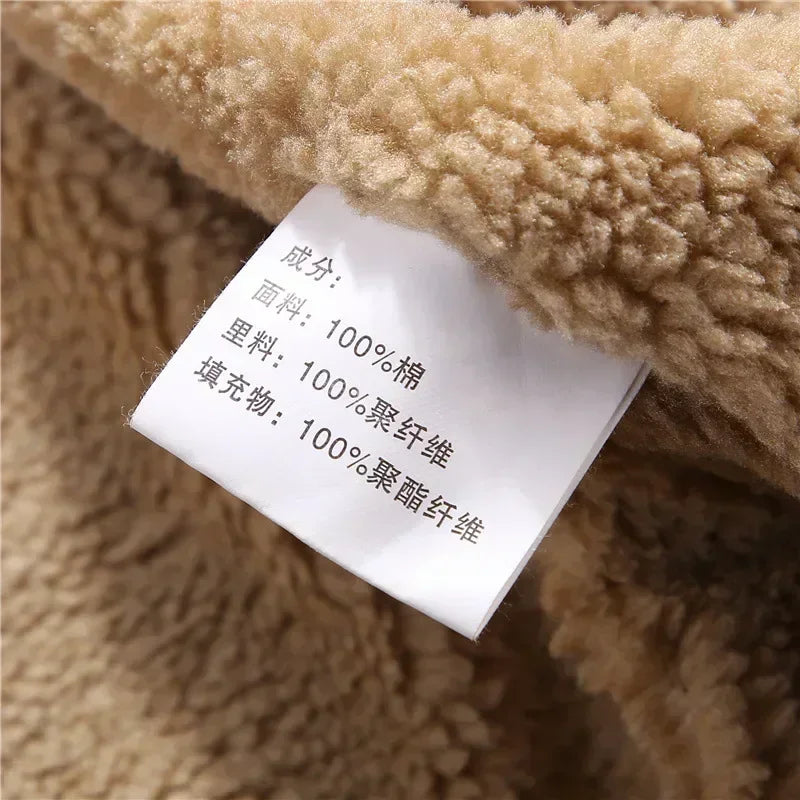 Outerwear Clothing fleece Bomber Jacket Men's Windbreaker Thick Warm Male Parkas Military Mens Winter Jackets Fur collar Coats