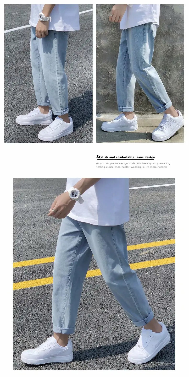 Men Jeans Male Trousers Simple Design High Quality Students Daily Casual Straight Denim Pants jeans for men clothing y2k jeans