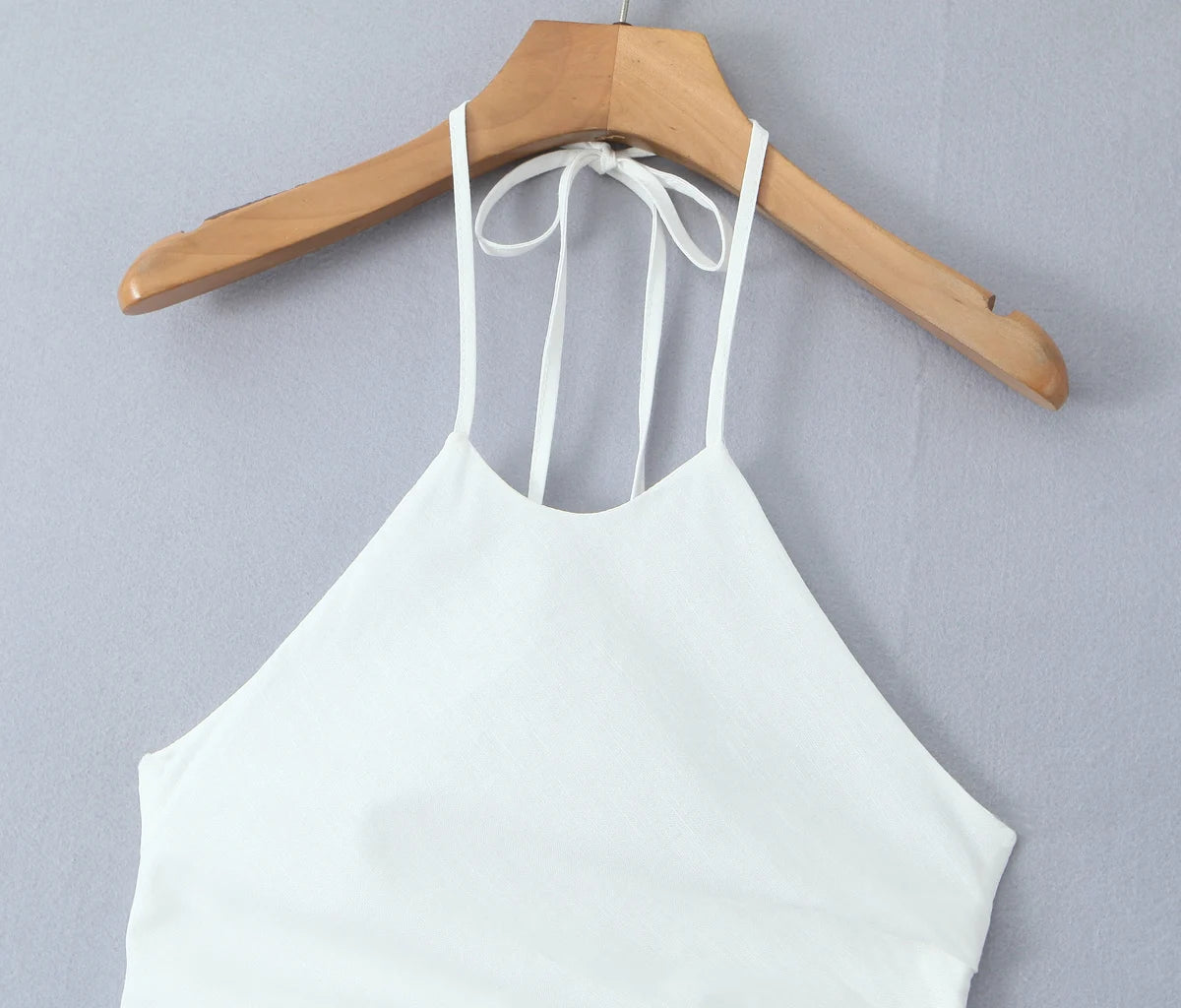 Christmas Dresses Sexy Tie Bow Halter Backless Sling Dress Women Ruched Waist High Side Slit Slim Package Hips Midi Long Robe