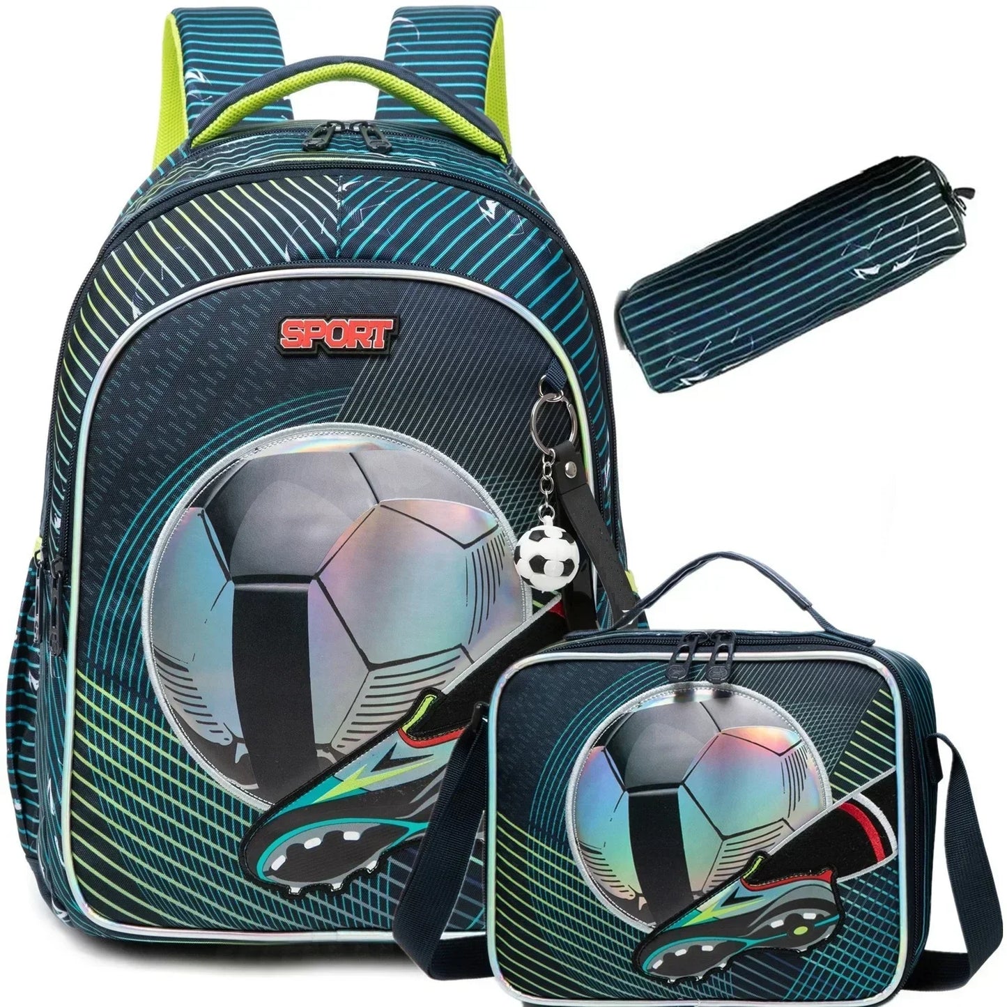 Children's School Bag for Boys Waterproof Backpack Set with Thermal Bag School Boy Backpack Elementary Student Shoulder Bag