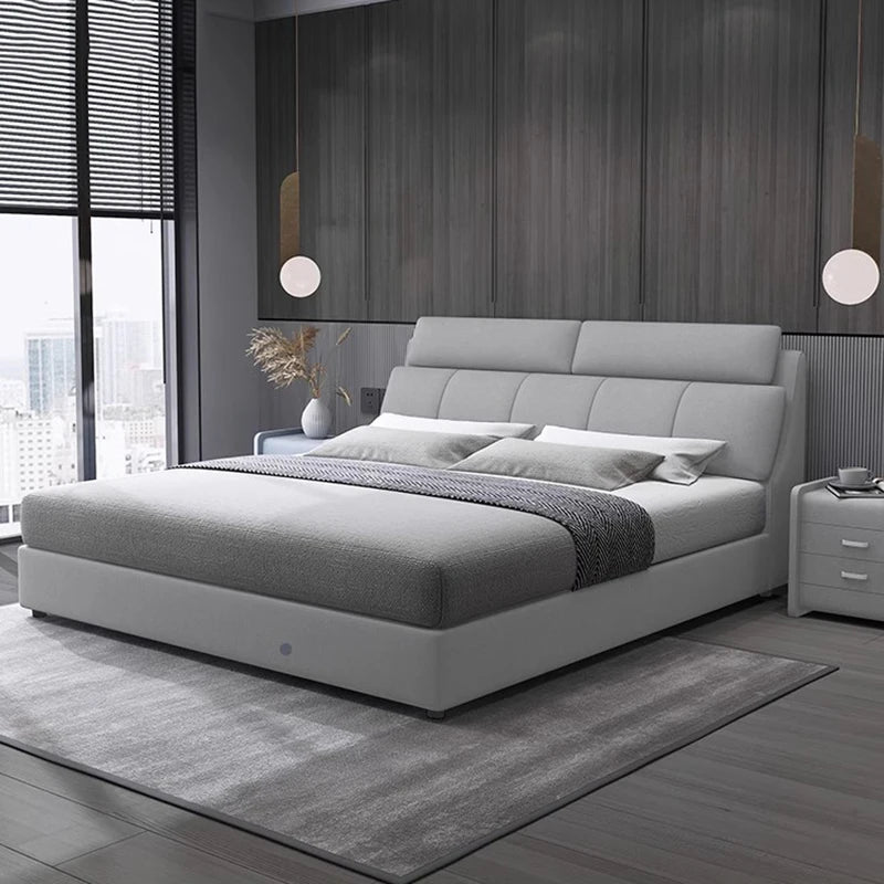 Headboard King Size Bed Frames European Nightstands Lounge Bed Luxury Bedroom Hotel Camas De Dormitorio House Accessories