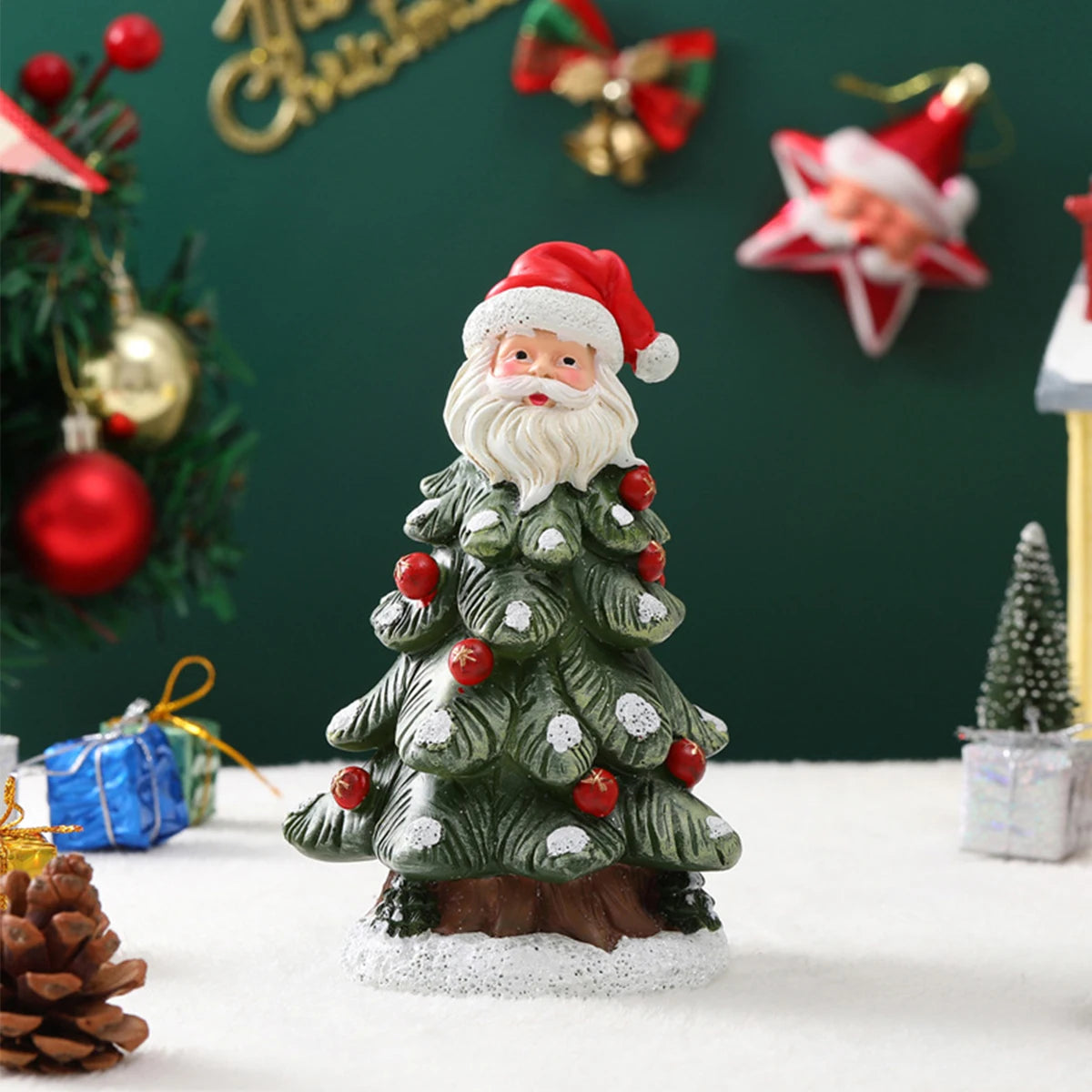 Christmas Tree Decor Resin Crafts Desktop Holiday Atmosphere Scene Decorations Christmas Gifts