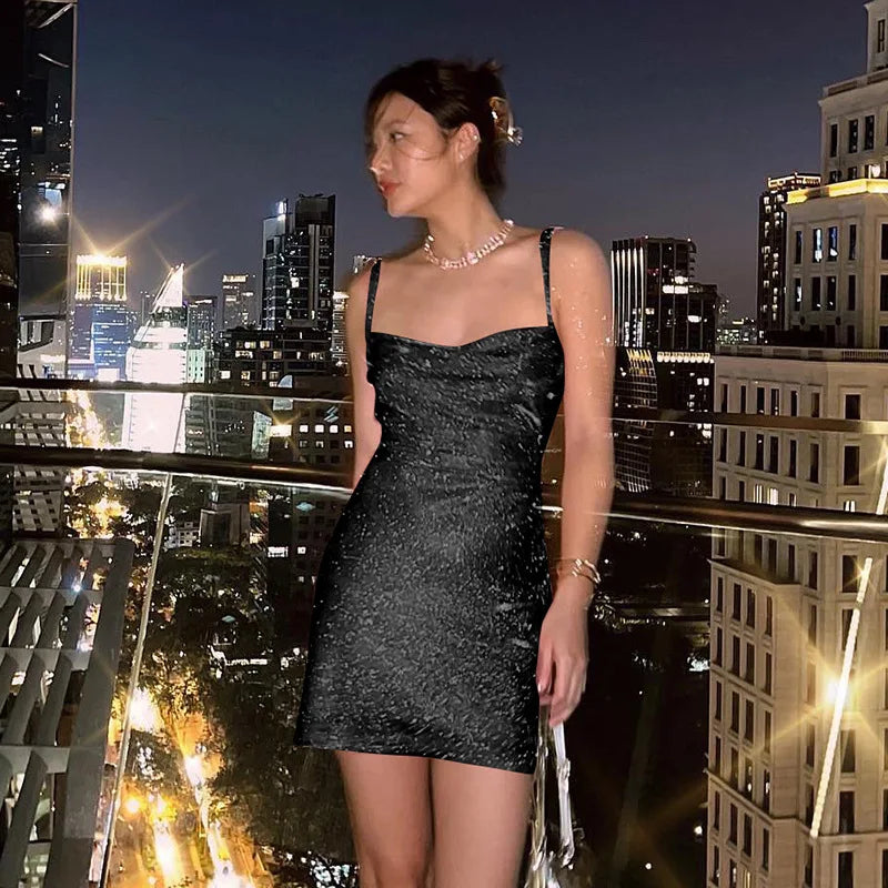 Elegant Women's Sexy Dresses 2025 Strap Backless Dress,s Hip Hugging Short Skirt Платье Robe Femme Vestido Longo Vestidos