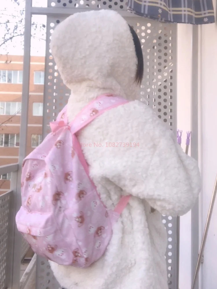 Kawaii Cute Sugarbunnies Backpack School Bags For Girls Cartoon Bunny Pink School Backpack Bagpack Knapsack Girl'S Gift