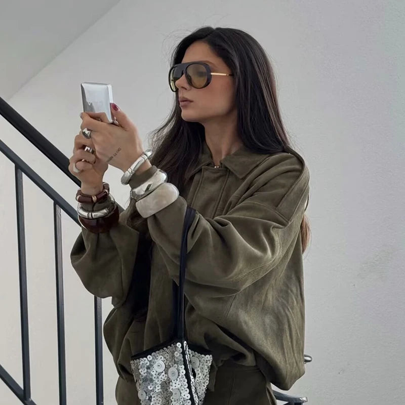 Jackets Autumn Women's 2025 New Outerwear Chic Elegant Loose Warm Women's Coat Street Youth Fashion Joker Coat Jacket