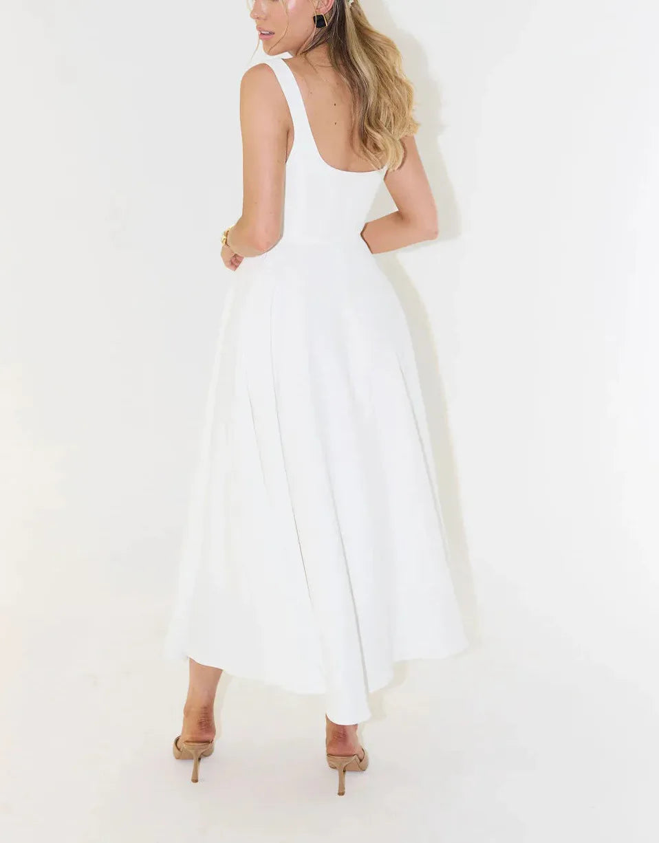 Women's Dresses New Simple Sexy Solid Color Straps Dress Ladies Temperament Multicolor Slim Midi Dresses Party Gowns 2025