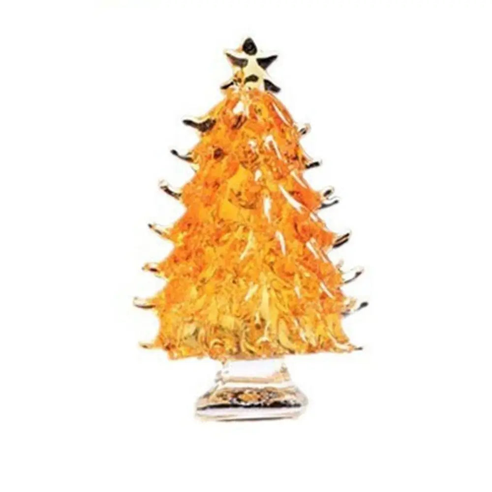 Beautiful 3D Crystal Tree Figurine Cute Handmade Christmas Tree Miniature Exquisite Tree Statue Garden