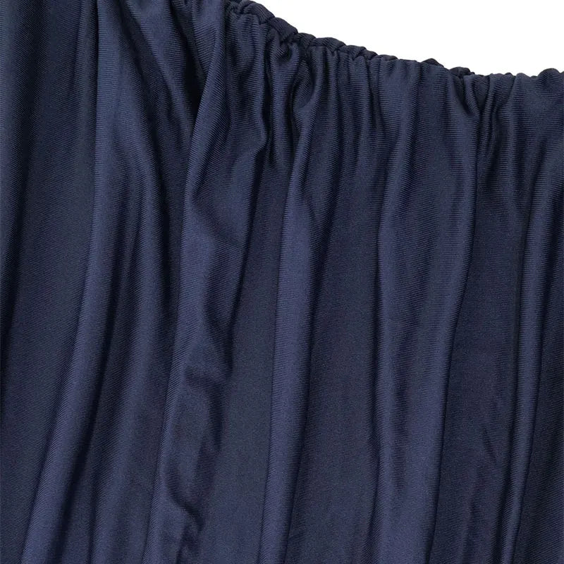 Women's Dresses Spring New Fashion Streetwear Long Sleeves Folds Dresses Bodycon Solid Sexy Elegant Party Female Knitted Dress