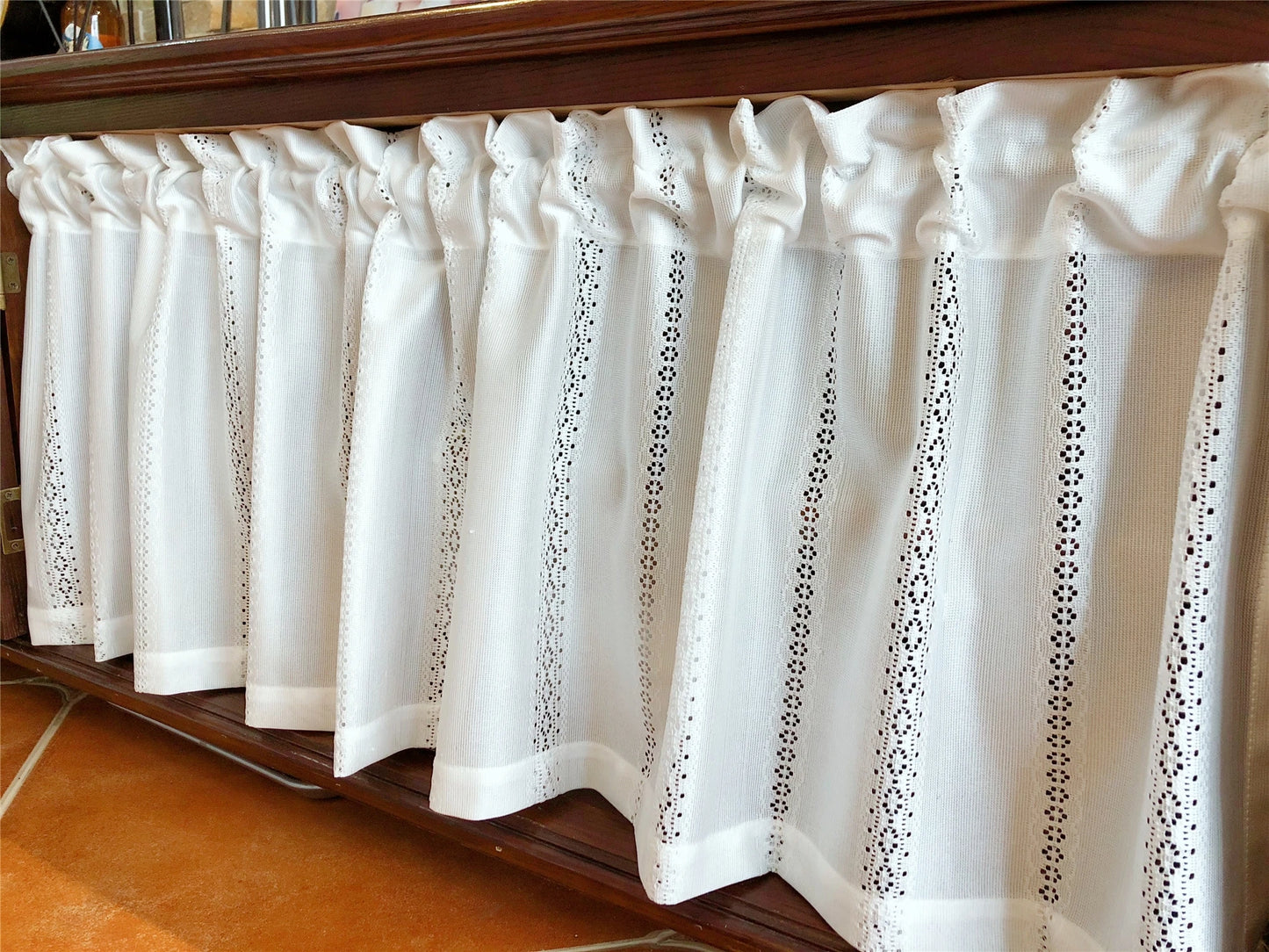 Modern Luxurious and Exquisite Window Curtains New Simple White Lace Short Curtain Partition Gauze Small Curtain Cabinet Curtain