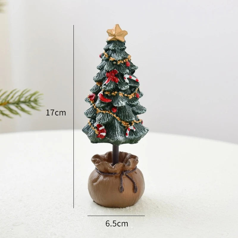 Christmas Decoration Ornaments,Resin Mini Desktop Christmas Tree Ornaments Christmas Gifts Gifts,Holiday Party Supplies