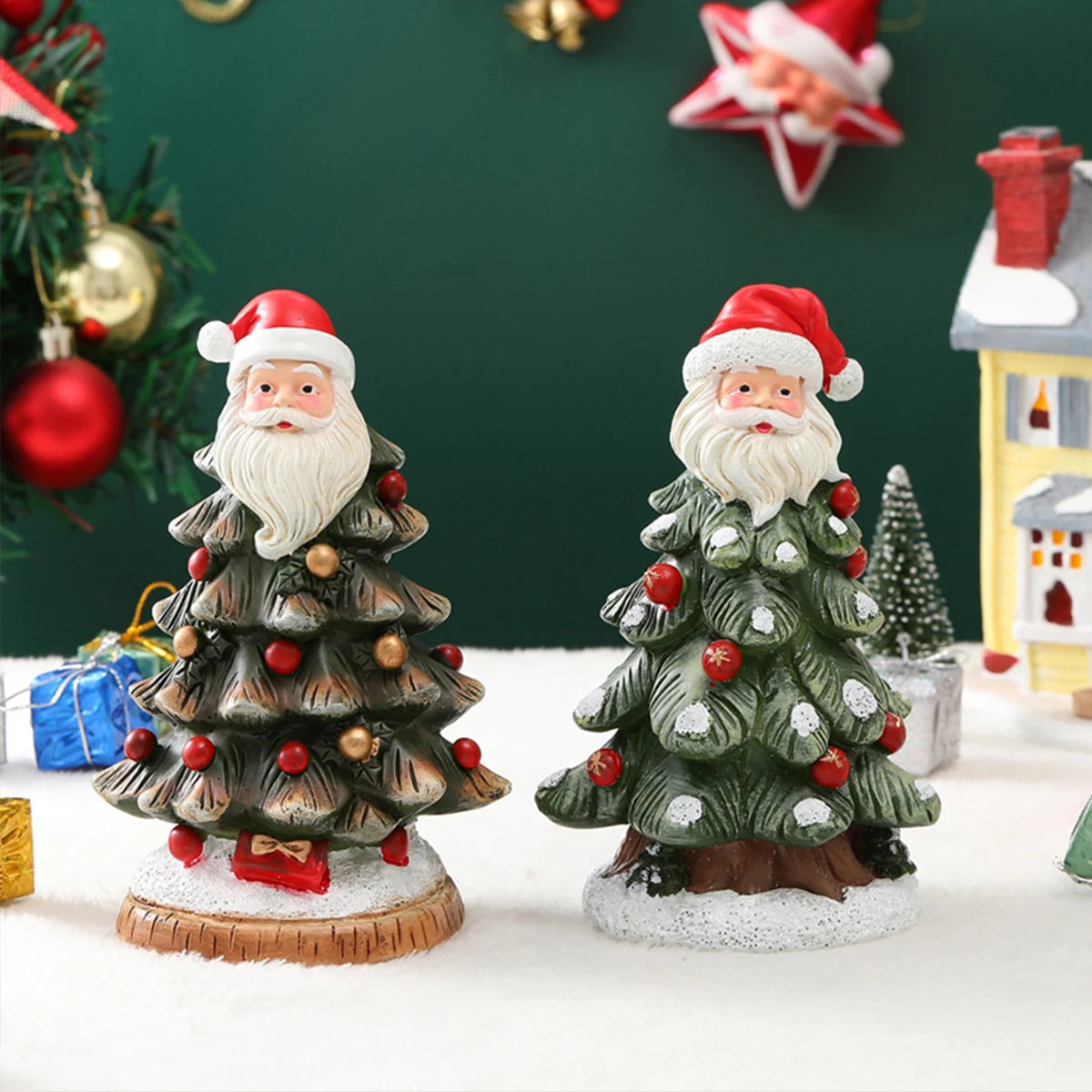 Christmas Tree Decor Resin Crafts Desktop Holiday Atmosphere Scene Decorations Christmas Gifts