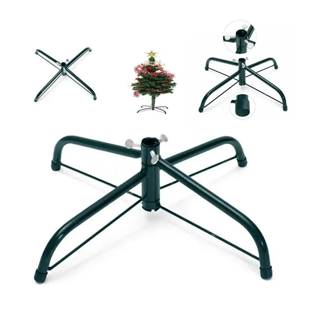 Durable Metal Christmas Tree Stand Base Sturdy Rotating Xmas Tree Holder Christmas Tree Stand Legs Christmas Tree Accessory
