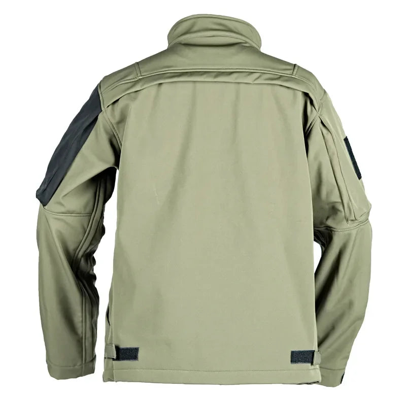 Motorcycle Jacket Men Riding Outdoor Winter Coats Tactical Multi-pocket Soft Shell Waterproof Windproof Warm Shark Skin