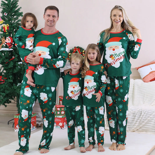 New Year's Clothes 2025 Family Look Pjs Cute Cartoon Parent-child Matching Pajamas Set Baby Dog Romper Pjs Full Sleeve Sleepwear