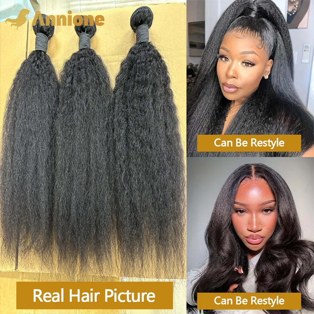Kinky Straight Human Hair Bundles 26 26 26 Bundles 100% Human Hair Raw Hair Bundles Brazilian Hair Extensions On Sale Clearance