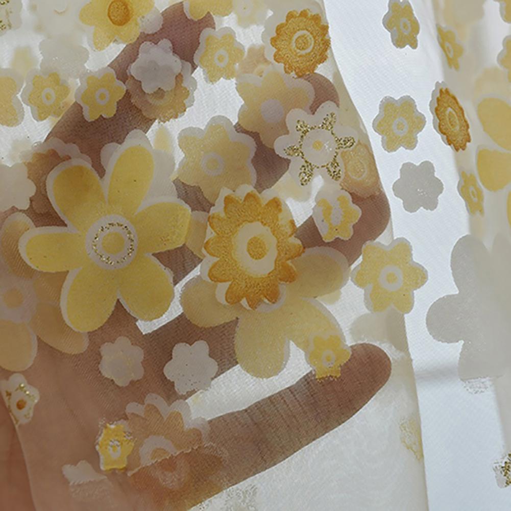 200X100cm Floral Pattern Window Curtain Summer Transparent Room Decor Window Screening Door Curtains Drape Panel Sheer Tulle
