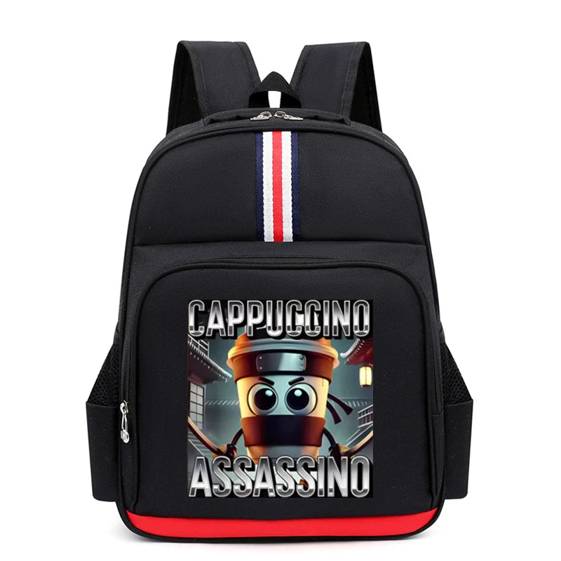 Italian Brainrot Backpack Students Animal Meme Schoolbag Large Capacity Cartoon Tung Tung Sahur School Bag for Boys Girls Gifts