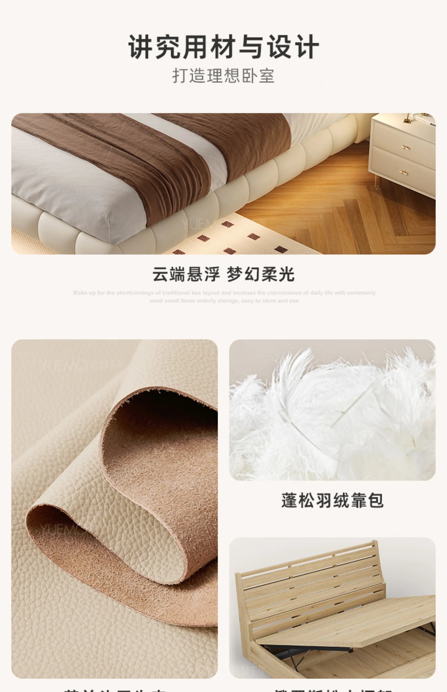 Pretty Elegant Double Bed Frame Mattress White Comferter Bed Queen Size Cama Matrimonial Bedroom Furniture