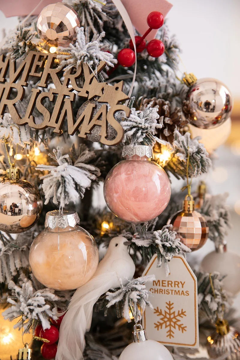 45/60cm DIY Christmas Tree With LED Light Mini Desktop Tree Christmas Decoration New Year Gift Home Christmas Ornaments