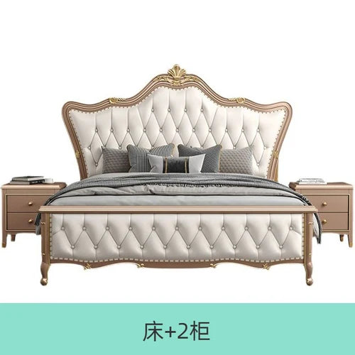 Space Saving Marriage Bed European Luxury Queen Size Double Bed Storage Multifunctional Cama De Casal Luxuosa Home Furniture