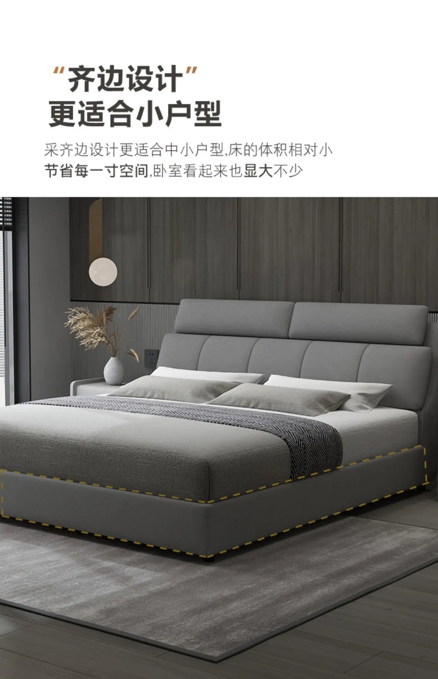 Headboard King Size Bed Frames European Nightstands Lounge Bed Luxury Bedroom Hotel Camas De Dormitorio House Accessories