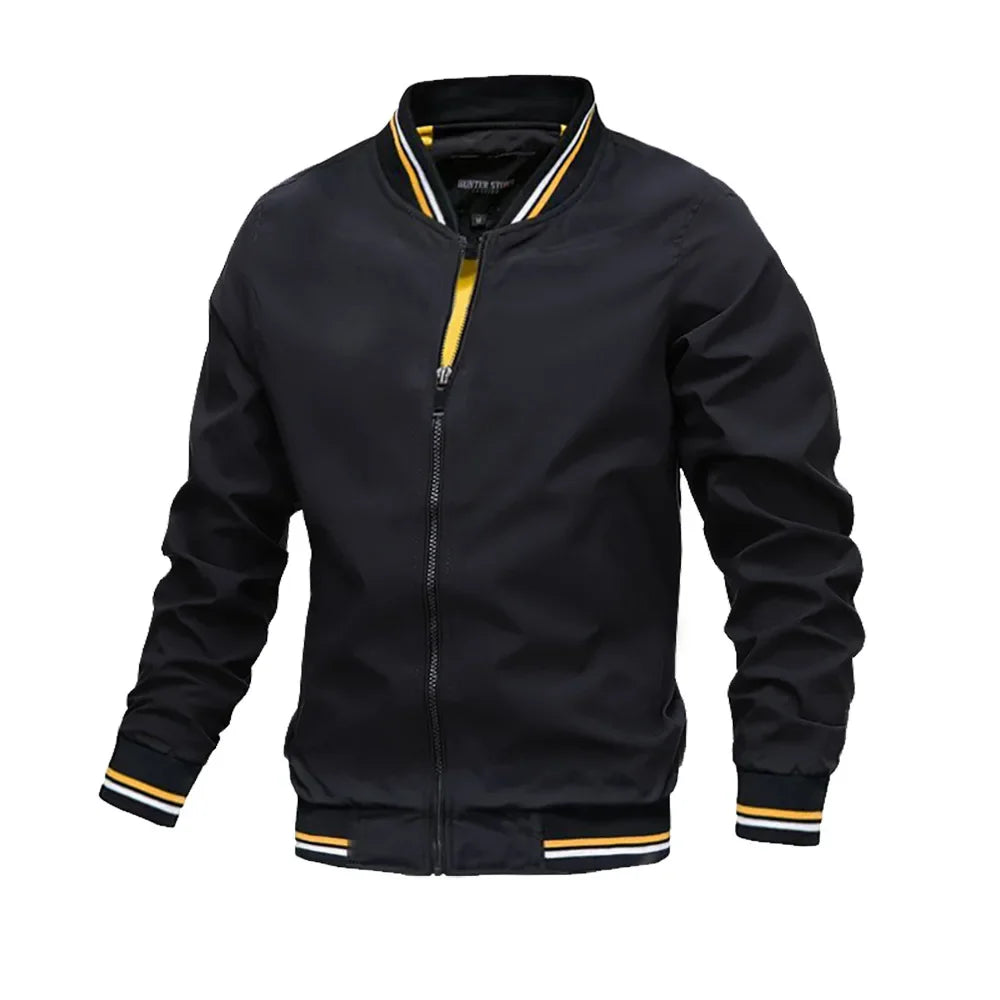 New men's standing collar jacket spring and autumn thin windproof jacket men's casual mountaineering and camping waterproof jack