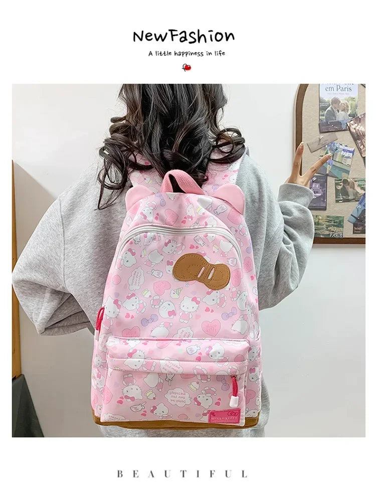 Sanrio Ins Style New Hellokitty Student Schoolbag Cute Hello Kitty Backpack Large Capacity Backpack