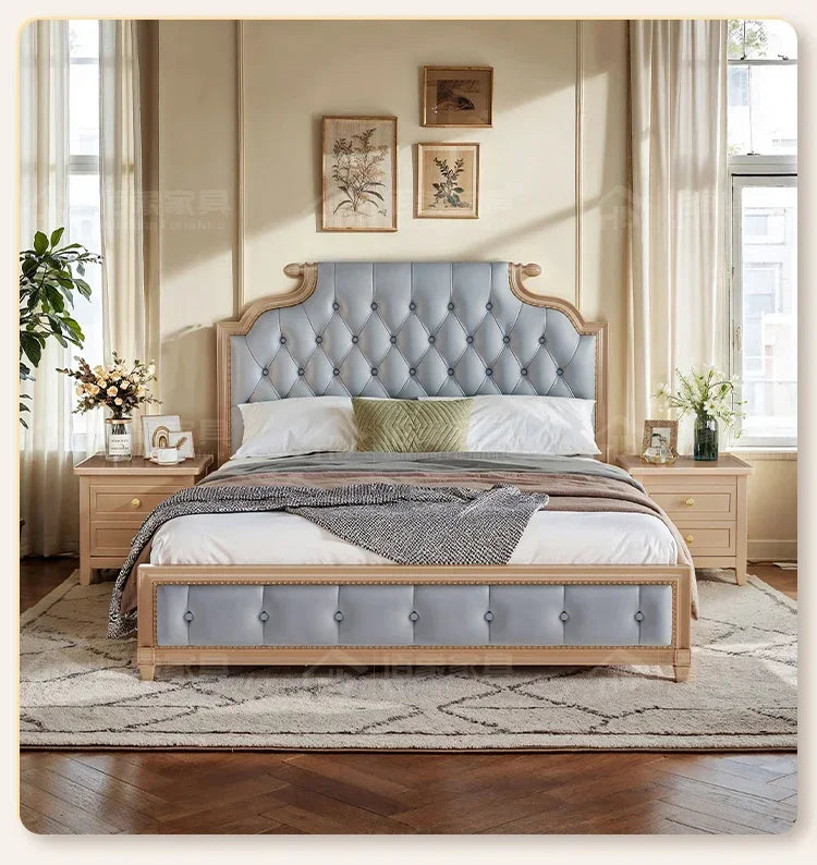 Bett King Size Queen 150x200 Bed Simple Frame Wood European Twin Double Bed Modern Letto Matrimoniale Lit Camas De Dormitorio