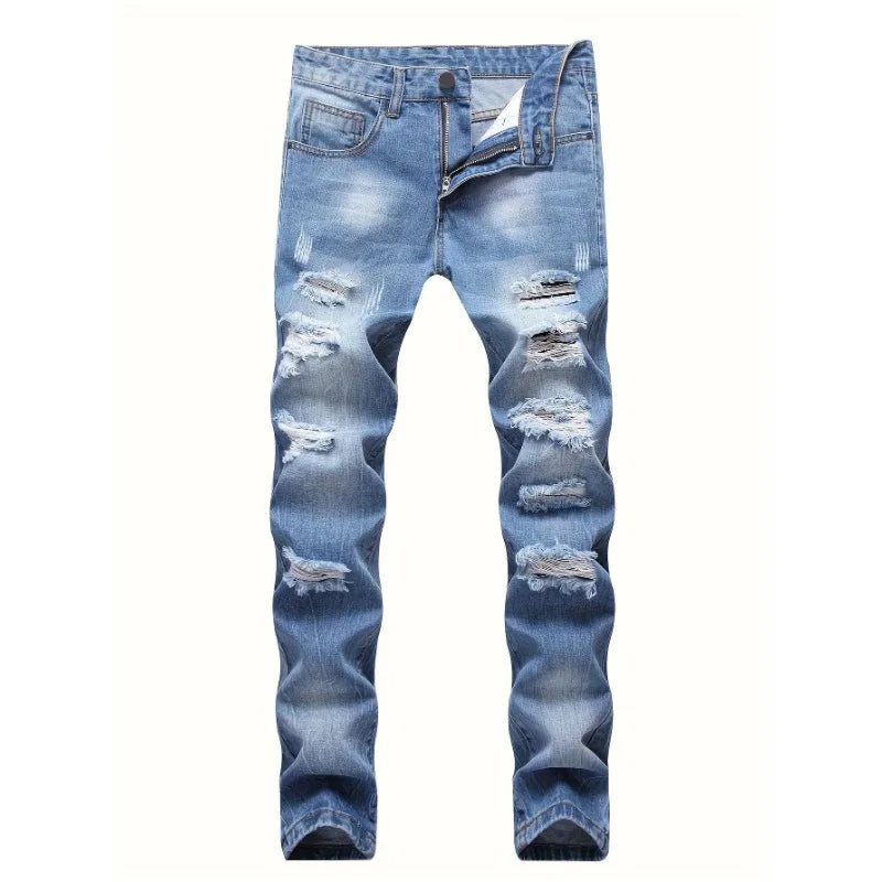 Male Clothes New in Pants Classic Man Pants Sport Men's Jeans Straight-Ripped Trousers Jeans Sex Products Y2k Clothing Set